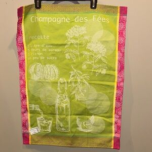 NWT Garnier Thiebaut Tea Towel Champagne des Fees